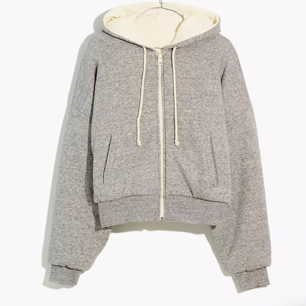 NEW Madewell MWL Reversible Puffer Hoodie Jacket XS